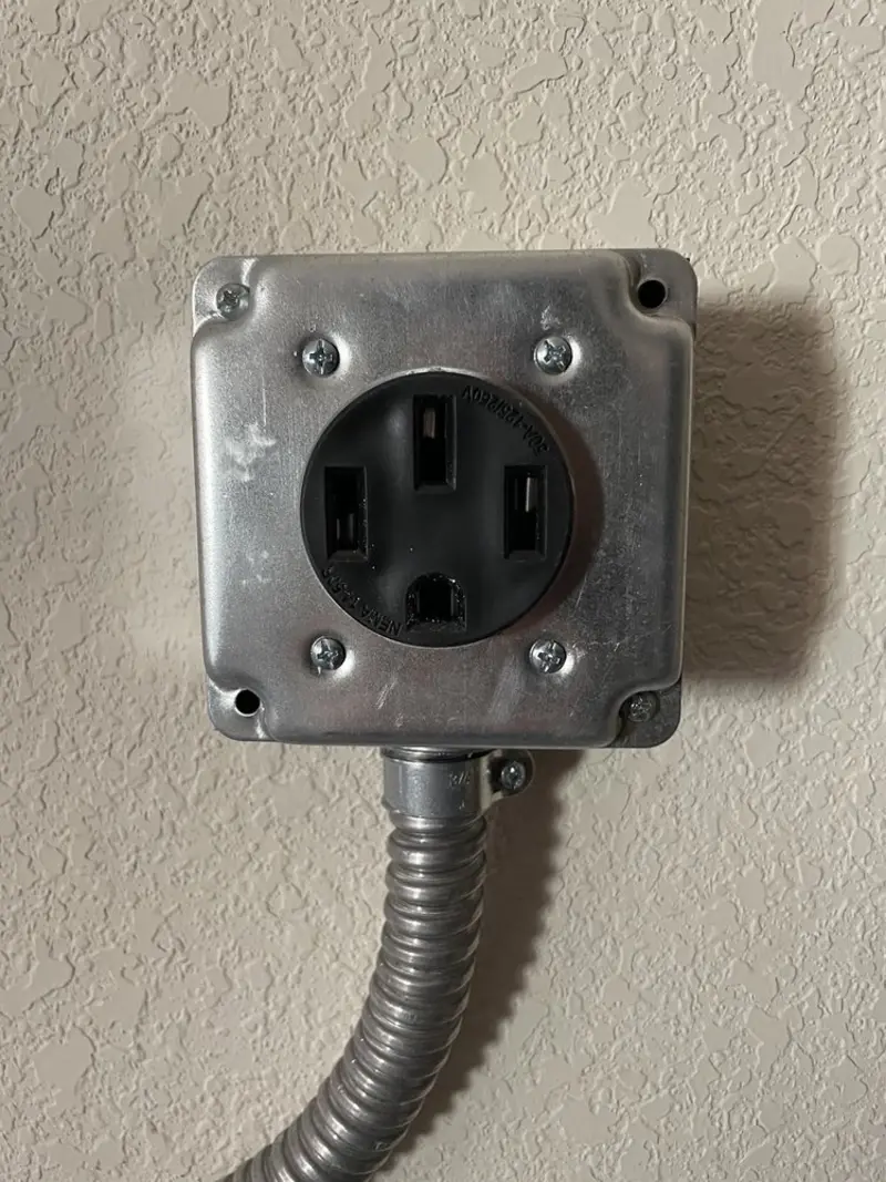 NEMA 14-50 outlet installed for Electrical Panel Upgrade in Campton